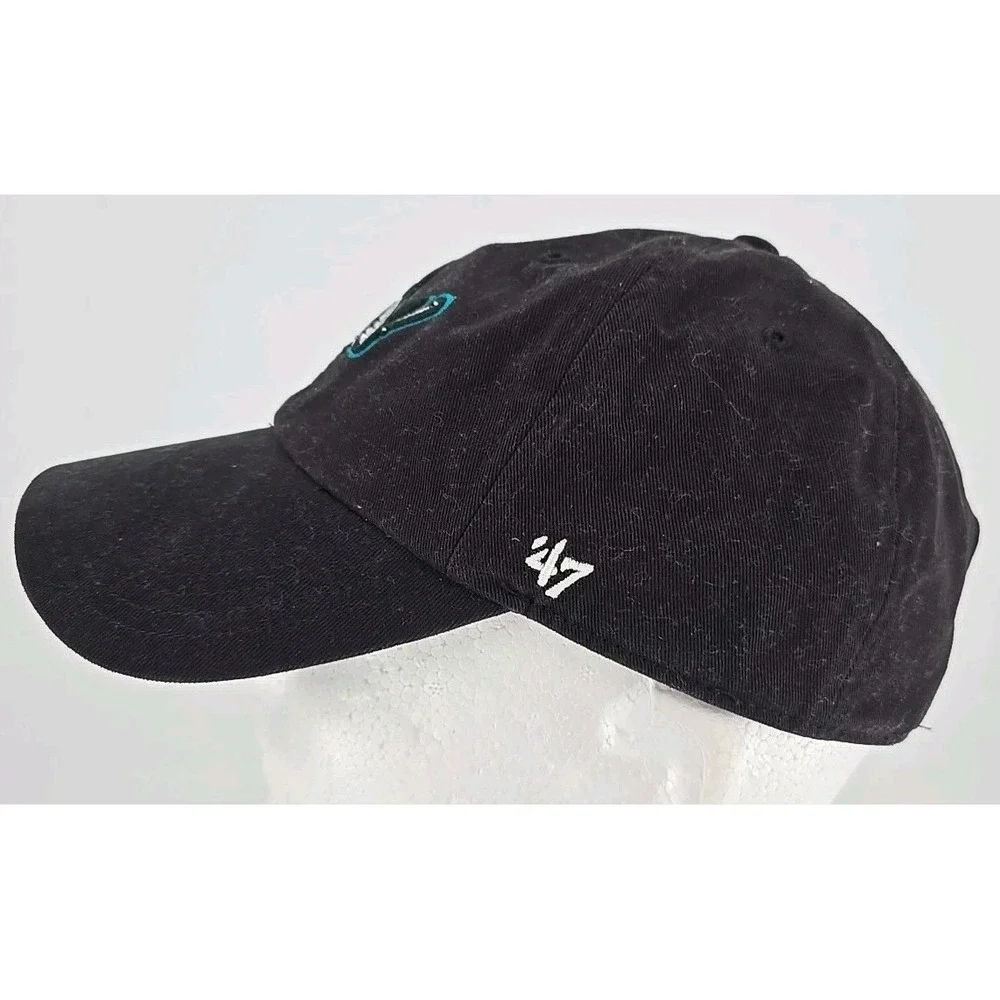San Jose California Sharks Hockey Team‎ '47 Hat Throwback Crest With Jewels!